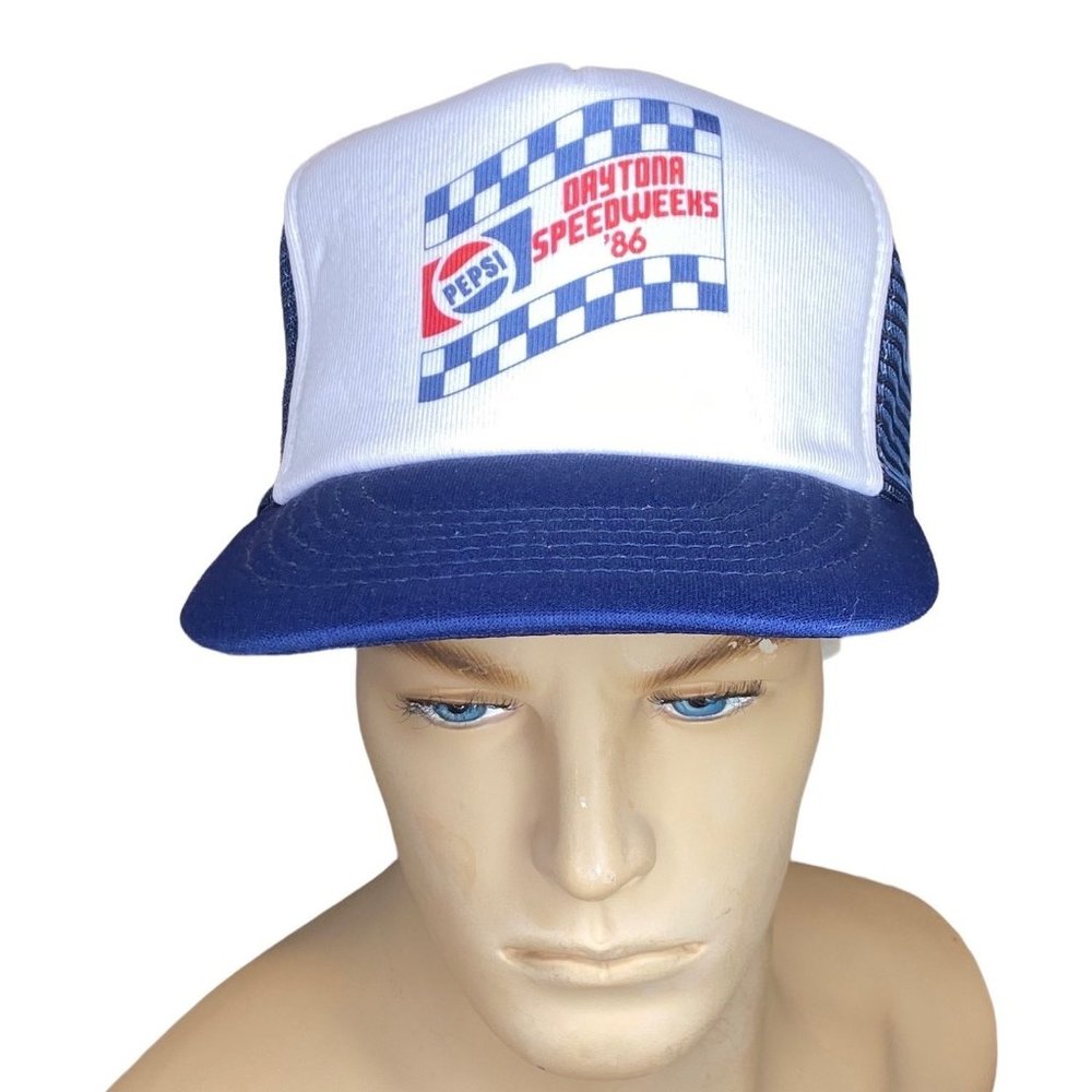 Pepsi Daytona Speedweeks 86 Capital Snap Back Trucker Ball Cap